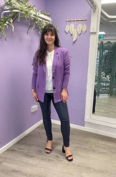 Laura Oversized Purple Blazer New Arrivals Clothing Coats & Jackets