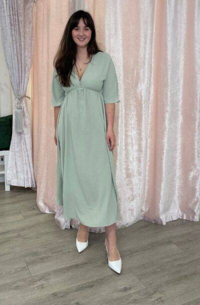 Sage Green Midi Dress New Arrivals Clothing Dresses