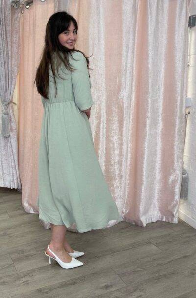 Sage Green Midi Dress New Arrivals Clothing Dresses