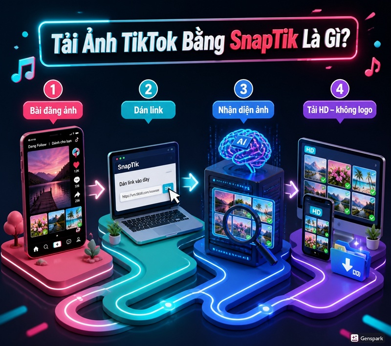 Tính năng tải ảnh TikTok trên SnapTik