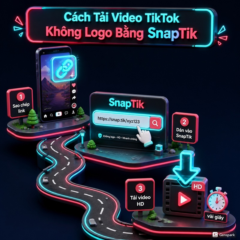 Các bước tải video TikTok trên SnapTik
